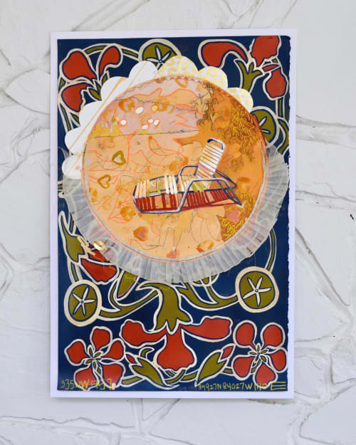 MOOD; Sometimes I feel like I'm this leathery chaise lounge | Mixed Media by Lacey Longino