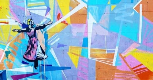 New Orleans Square Mural | Street Murals by Recycled Propaganda | New Orleans Square in Anaheim