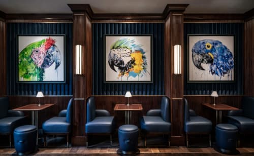 Commissioned Installation | Paintings by Dave White | Auriens Chelsea in London