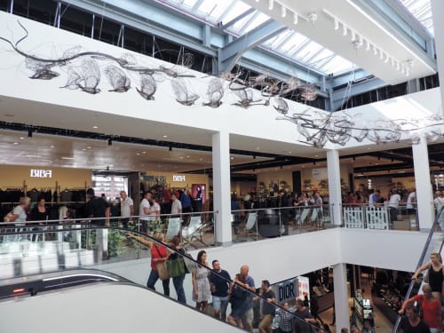 ‘A Plonderance of Plovers’ | Public Sculptures by Celia Smith | Rushden Lakes Shopping Centre in Rushden