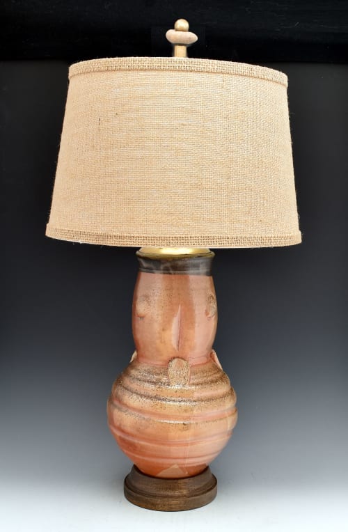 Lamp 56 wood fired table lamp | Lamps by Ron Mello Studio Art