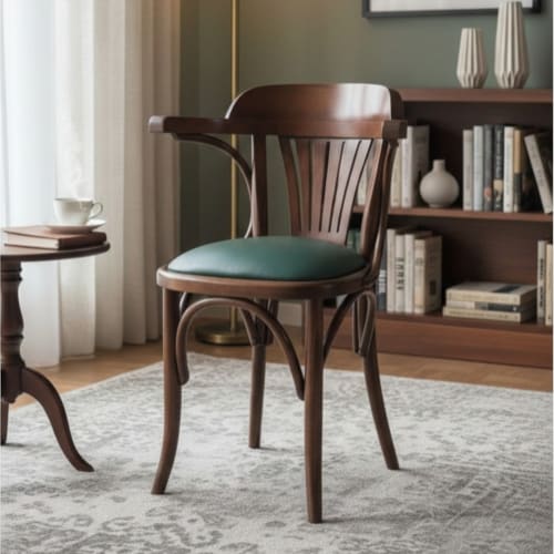 Aspen Upholstered Beechwood Armchair | Dining Chair in Chairs by Kleinhaus Furniture
