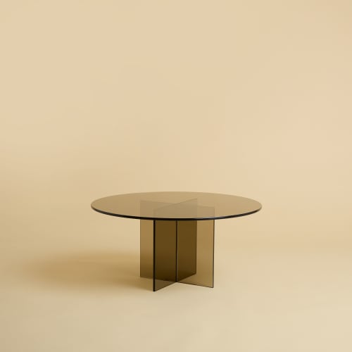 Round Coffee Table in Bronzed Glass - AKA Series by Lebanto | Tables by Lebanto