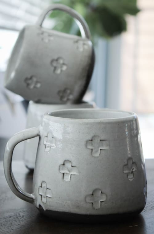 Boho coffee mugs | Cups by Orange Peel Pottery