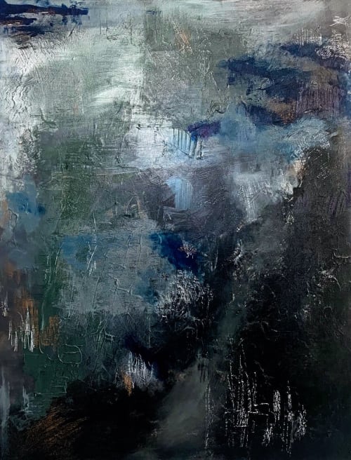 "empty houses" (sold) | Oil And Acrylic Painting in Paintings by VISCERAL HOME STUDIO