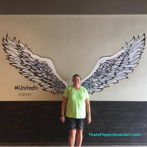 Angel Wings & Fun Quotes | Murals by Sheri Johnson-Lopez | Unitea Bubble Tea in Arlington
