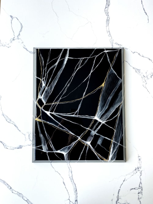 Noir St. Laurent | Mixed Media in Paintings by Rhonda Deland