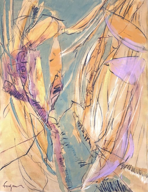 Botanical Essence: Orchid I | Oil And Acrylic Painting in Paintings by Dorothy Fagan Fine Arts