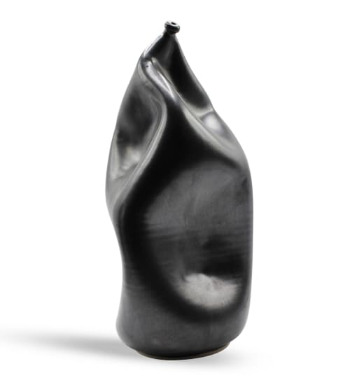 Skoby Joe Hand Made Black Ceramic Vessel | Vases & Vessels by SKOBY JOE CERAMICS