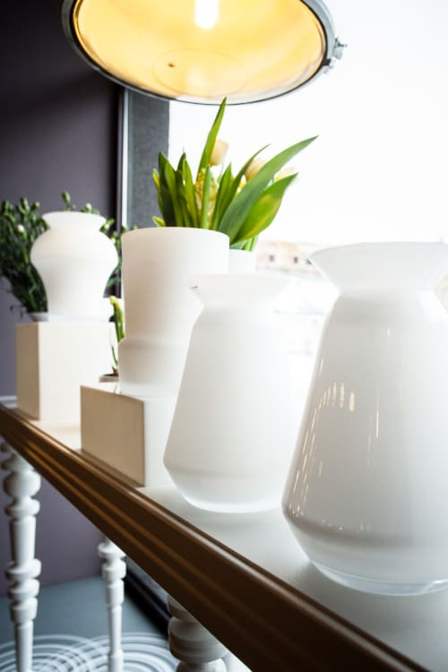 QUEEN WHITE GLANCED VASE | Tableware by an&angel | an&angel studio in Riga
