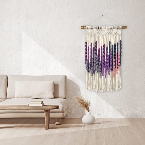 Macrame Wall Hanging, Boho Wall Decor, Yarn Tapestry | Wall Hangings by Sepi