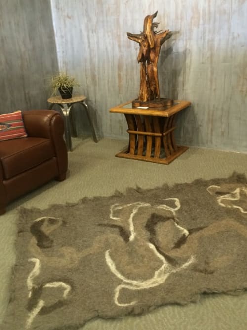 Navajo-Churro wool felt floor rug | Rugs by Lana Dura LLC | Taos in Taos