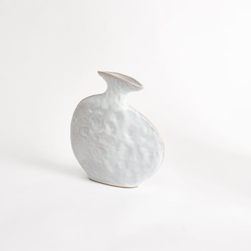 Flat vase - shiny white | Vases & Vessels by Project 213A