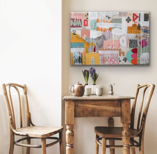 Walking in Venice | Mixed Media by Paula Saslow, Copper Rose Art