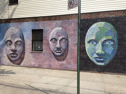 Stone Heads | Street Murals by Alex Cook