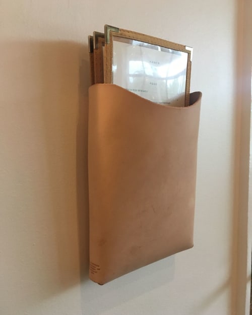 Leather Menu Holders | Hardware by Noah Marion | Hank's Austin in Austin