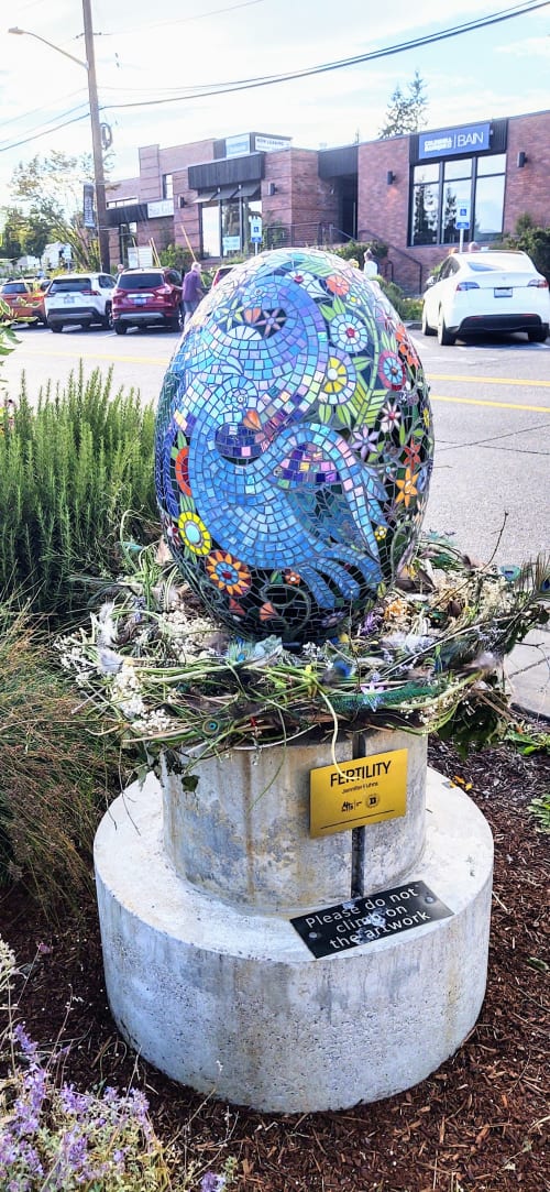 Fertility - Egg Sculpture | Public Mosaics by JK Mosaic, LLC