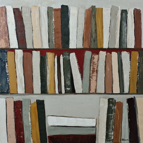 ode aux livres | Oil And Acrylic Painting in Paintings by Sophie DUMONT.