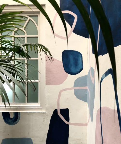 hotel alma barcelona, atrium mural | Murals by maja dlugolecki | Hotel Alma Barcelona in Barcelona