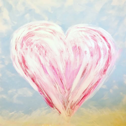 Burst of Love | Oil And Acrylic Painting in Paintings by Bev Hotchkiss