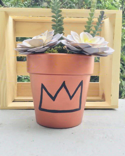Copper Crown Plant Pot | Vases & Vessels by Thrive Pottery
