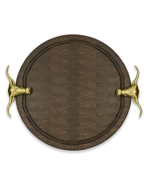Vincent: Statement Piece Solid Brass Entertaining Board | Serveware by Gavin May