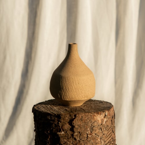 Distressed Sandstone Vessel No.2 | Vase in Vases & Vessels by Alex Roby Designs