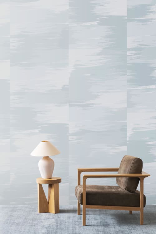Mirage Grasscloth - Daydream Blue | Murals by Emma Hayes