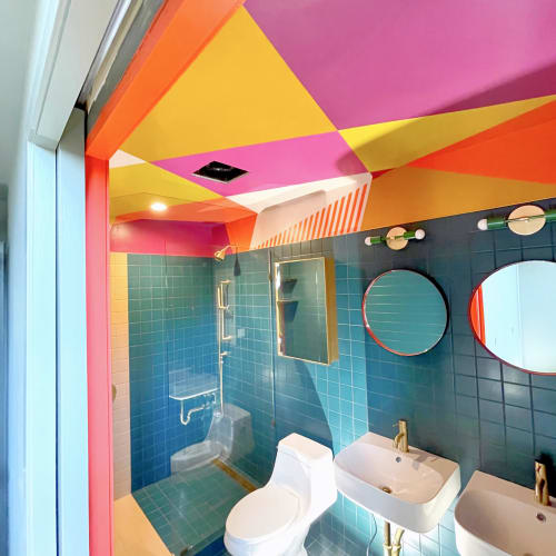 Master Bathroom Ceiling Magic | Murals by Shapes For The People