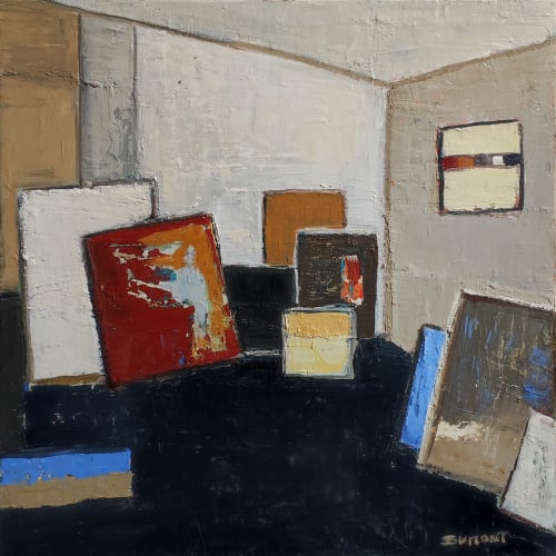 Au coeur de l'atelier | Oil And Acrylic Painting in Paintings by Sophie DUMONT.