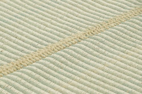 Rug & Kilim’s Contemporary Kilim in Blue and Ivory White | Rugs by Rug a