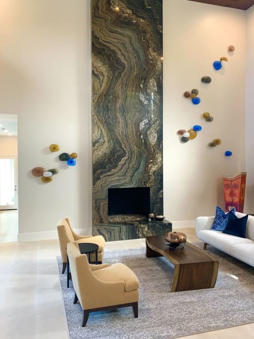 Rock Series Installation | Wall Hangings by Jeffries Glass