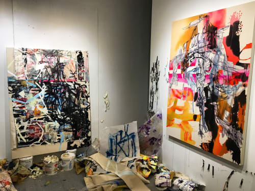 Phoning Phoenix and Syncope | Oil And Acrylic Painting in Paintings by Galen Cheney