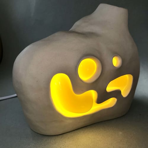 Sunny delight, ceramic and glass lamp | Lamps by Kelly Witmer