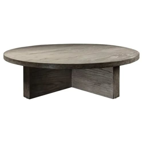 Handcrafted Solid Oak Round Atlantic Coffee Table | Tables by NO AGE FURNITURE STUDIO