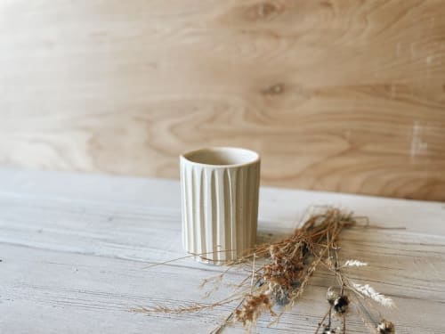 Ceramic Lined Cup in Oatmeal | Drinkware by Bridget Dorr