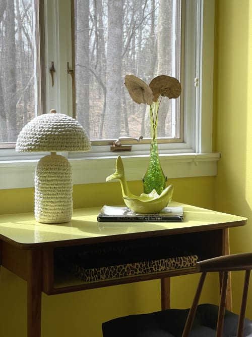 The Knitty Table Lamp in White | Lamps by Meg Morrison