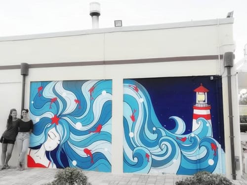 Waves - Commissioned Wall | Street Murals by Stefania Gallina - MAPU Lab