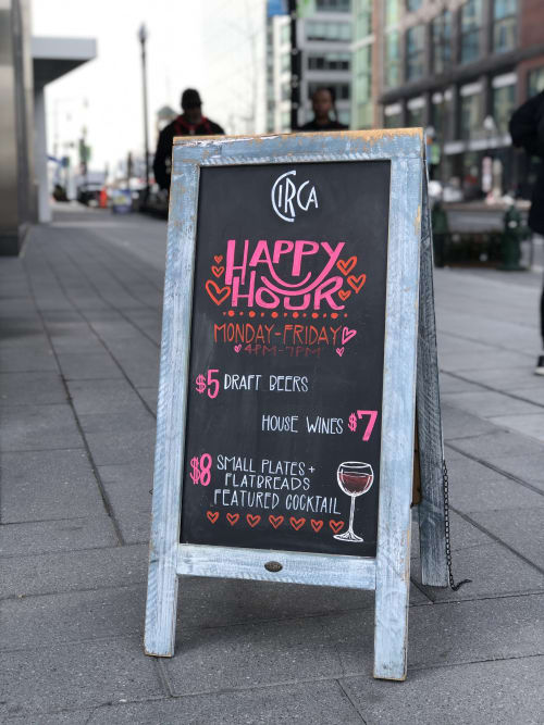 Brunch Chalkboard - Valentine's Theme | Art & Wall Decor by Draw Life Freely Art & Design | CIRCA at Navy Yard in Washington