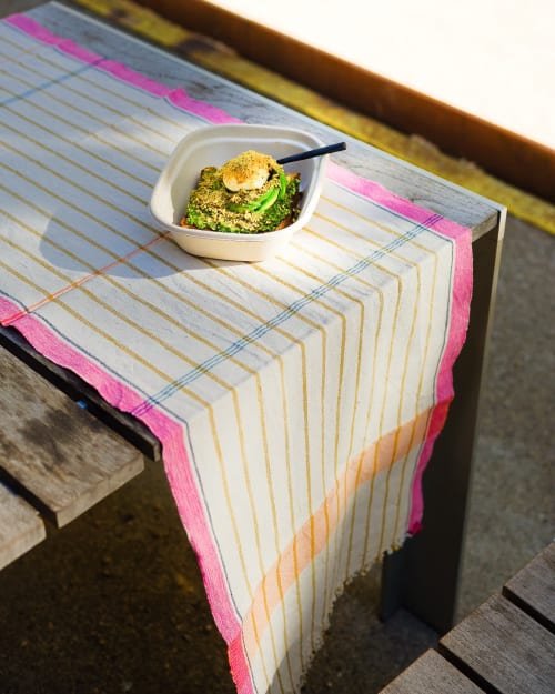 Nirmala - Organic Handwoven Table Runner | Linens & Bedding by Soil to Studio