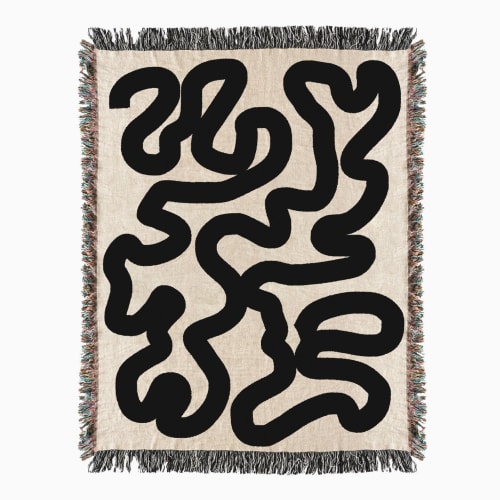 Abstract woven throw blanket. 05 | Linens & Bedding by forn Studio by Anna Pepe