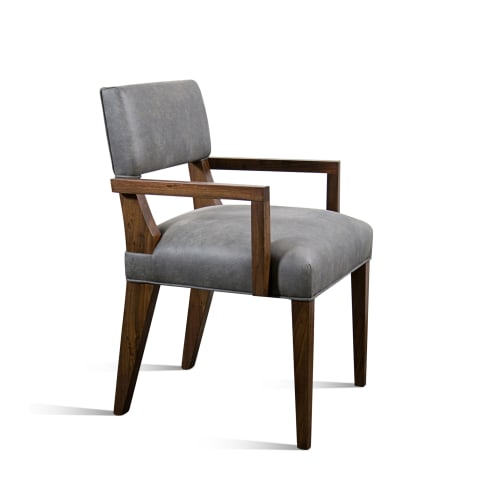 Modern Arm Chair in Argentine Wood and Leather by Costantini | Chairs by Costantini Design