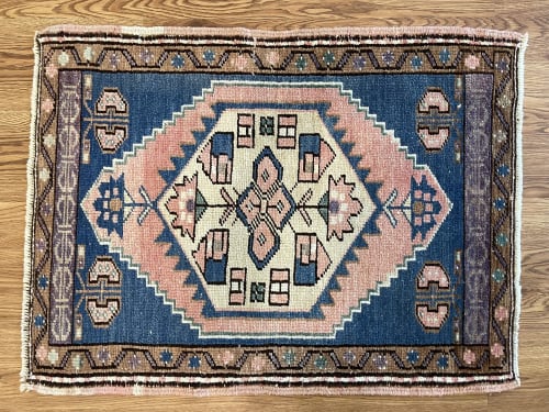 Vintage Turkish Rug Doormat | Small Rug in Rugs by Vintage Loomz