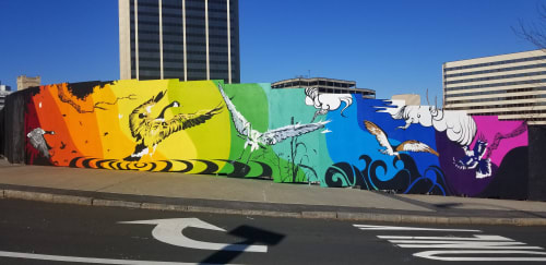 Flying colours | Street Murals by Oscar Lett