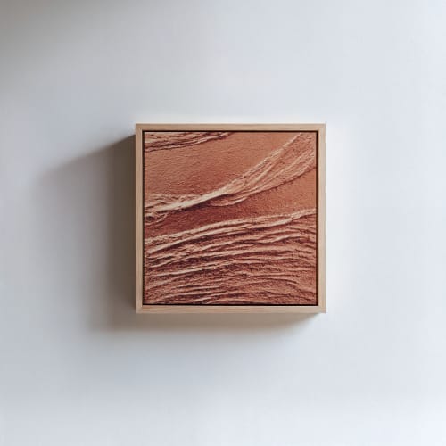 Copper Wall Sculpture Textured Metallic Art Canvas | Mixed Media in Paintings by Berezart