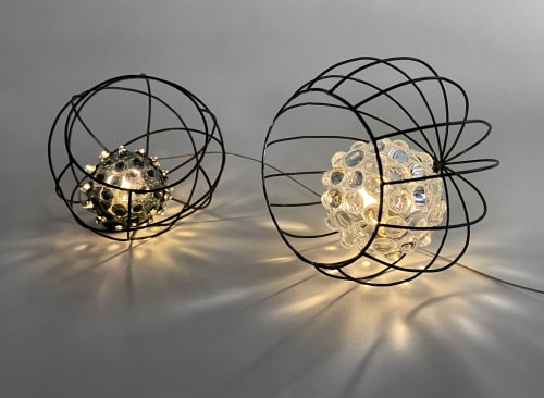 Glass Orbs Duo Table Lamp | Lamps by Claudine Gevry Studio | Umbra & Lux in Vancouver