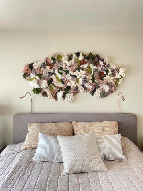 Unique irregular shape coral reef wall decoration. | Tapestry in Wall Hangings by Awesome Knots