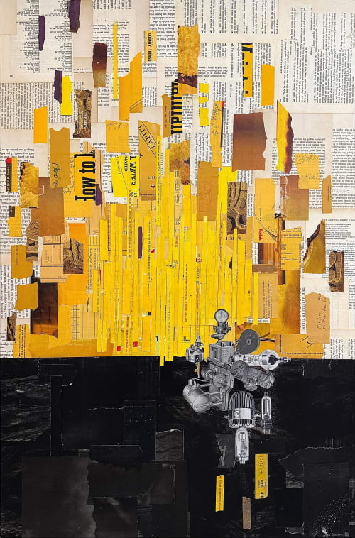 Color Field II Yellow | Collage in Paintings by Glen Gauthier