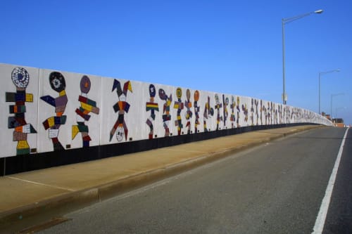 Hopscotch | Public Mosaics by Deirdre Saunder | Hopscotch Bridge in Washington
