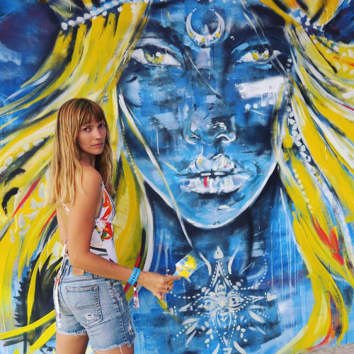Warrior Woman | Street Murals by Ana Kuni | Elgin Grabouw Country Club in Grabouw
